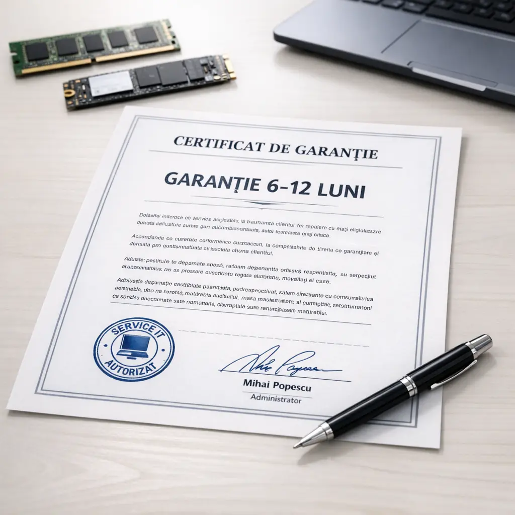 Certificat garanție reparații MIRO Soft București - 6-12 luni inclus pentru toate serviciile IT