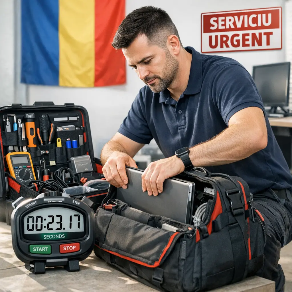 Service rapid calculatoare București - intervenție urgentă în 2-4 ore MIRO Soft cu echipament profesional